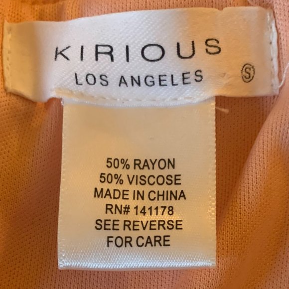 Kirious Peach Shiny Mini Skirt - Picture 3 of 3